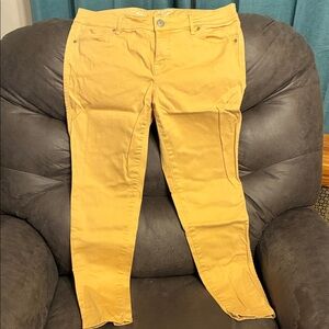 The Limited Mustard Yellow Skinny Jeans Sz 14